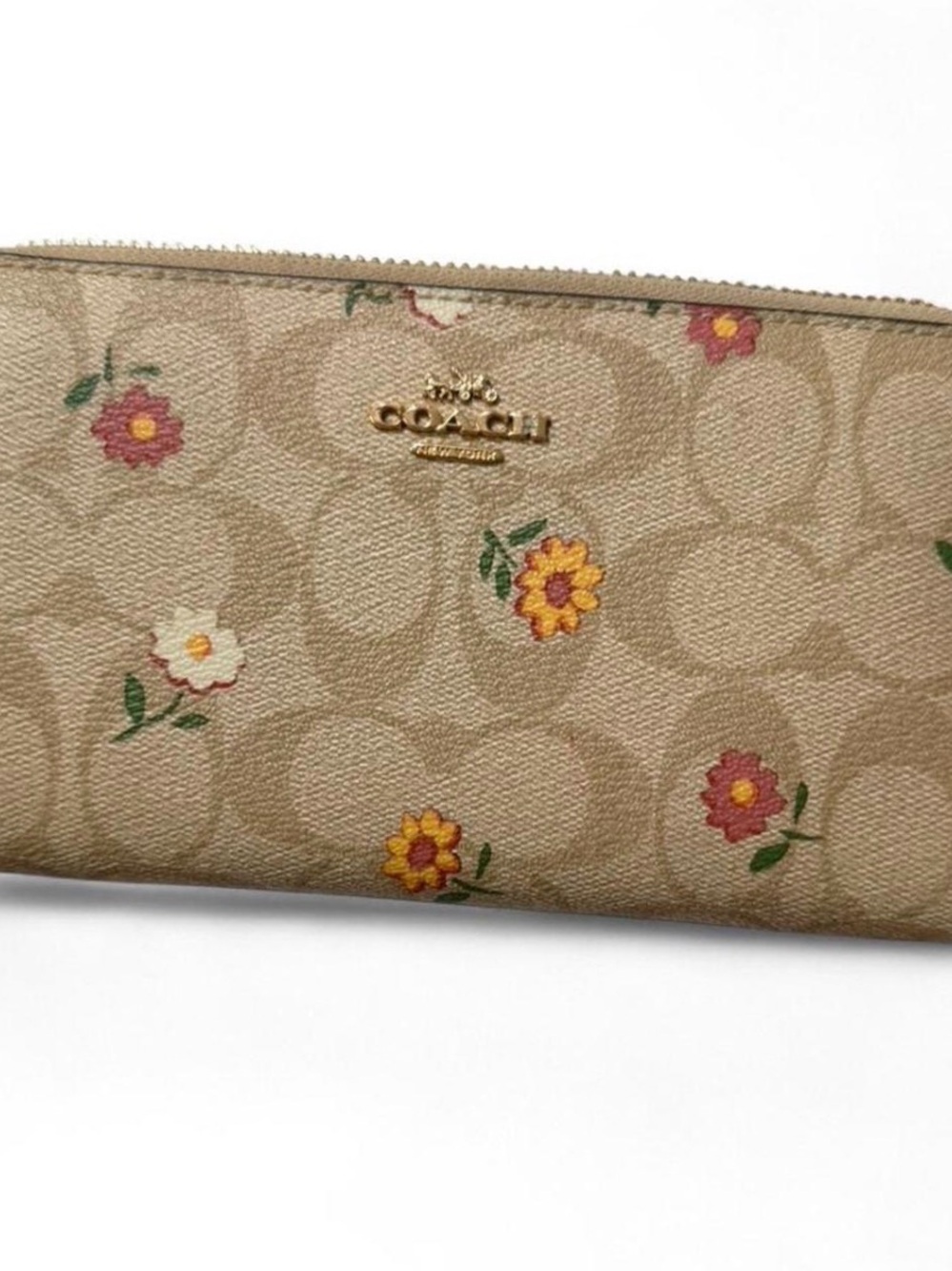 Coach CH360 Long Ditsy Floral Print Zip Around Wallet